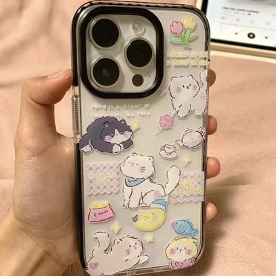 Moon Snooze Cat Is Suitable for iPhone14plus Mobile Phone Case 15promax Apple 13 Soft Girl 12mini