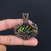 Ammolite Pendant Gemstone Handmade Jewelry, 999 Copper Wire Wrapped Pendant, Gift For Wife Jewelry