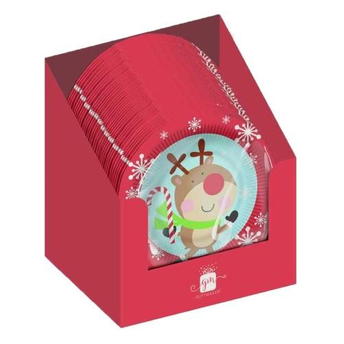 Giftmaker Reindeer Christmas Disposable Bowl (Pack of 6)