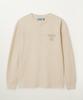 Seteo Stitch Waffle Henley Neck Long Sleeve Cream