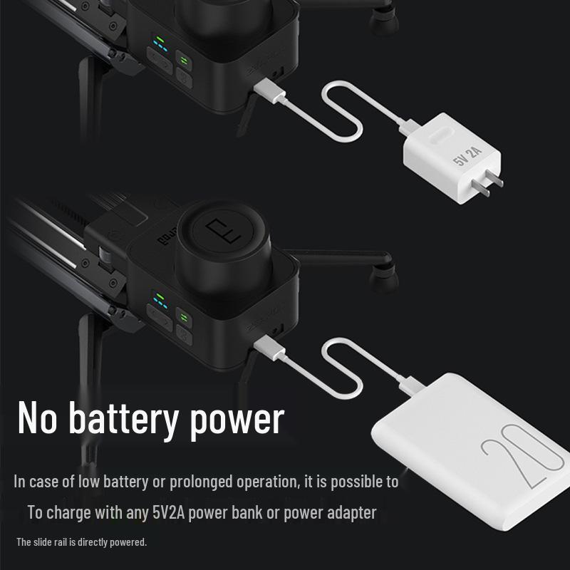 7-in-1 Micro3 E500700E1000 Electric Camera Slider for DSLR & Mirrorless with Damping & Anti-Shake