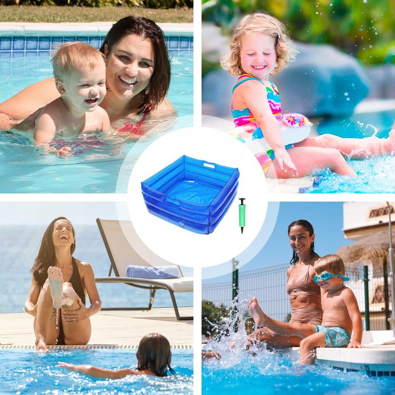 CollapsiblePool Footbath Multifunctional Inflatable Foot Wash Basin Blue Foot Bath For Home Portable Wash Basin Pool Accessory