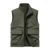 Autumn and Winter Men's Outdoor Double-sided Wear Plus Velvet Vest Multi-pocket Casual Tooling Vest Sleeveless Jacket