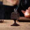 Square Zinc Alloy Incense Burner with Pedestal – Modern Aromatherapy Decor & Gift