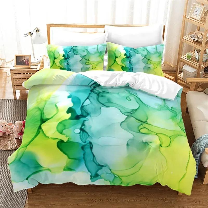 Husă de Plapumă Marmură Set de Lenjerie de Pat Geometric Abstract Microfibră Husă de Plapumă Full King Pentru Decor Dormitor Copii Fete Băieți