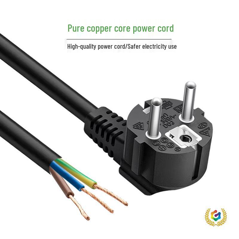 

CE-Certified Pure Copper Power Cord with European Plug - Single Head Bare End, 0.75mm², 1m, 1.5m, 2m 3x0.5 mm² 1m