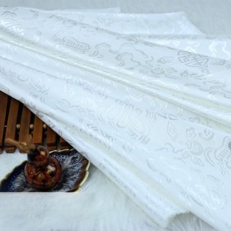 Vintage Dragon Jacquard Silk Brocade Fabric for Kung Fu Uniform Hanfu Tang Suit Traditional Chinese Clothing DIY Craft