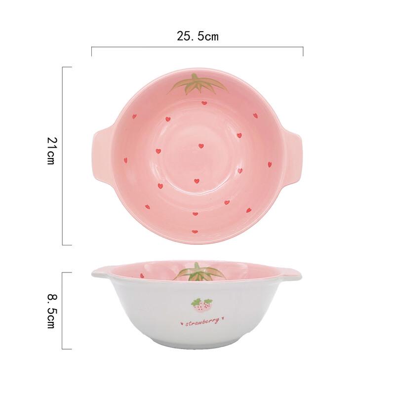 

Abay Strawberry Ceramic Soup Bowl Set