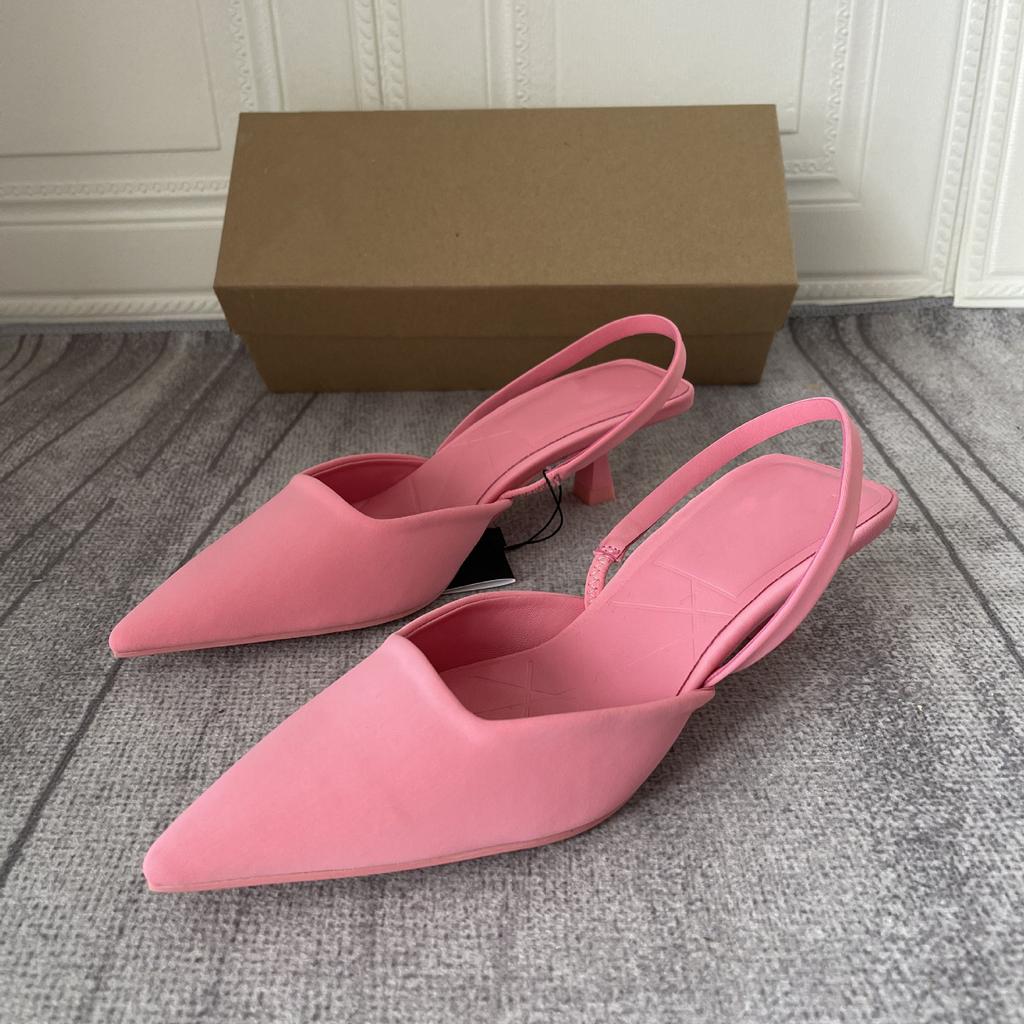 Fashion Summer Women Sandals Sexy High Heel Sandal Shoes Woman High Heels Pointed Tip Sandal Lady Banquet Pump Shoes Large Size 35~42