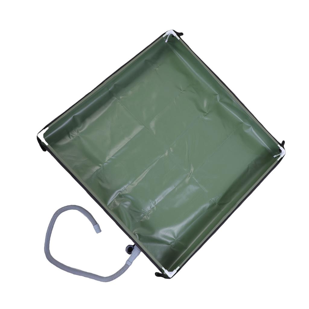 Portable Shower Pan Foldable Shower Base Floor with Detachable Drain Pipe for Camping RV Outdoor Indoor