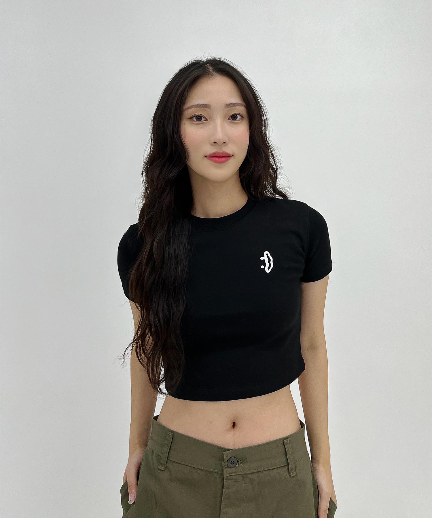 D So H Smile Crop [ Black ] Black/Free
