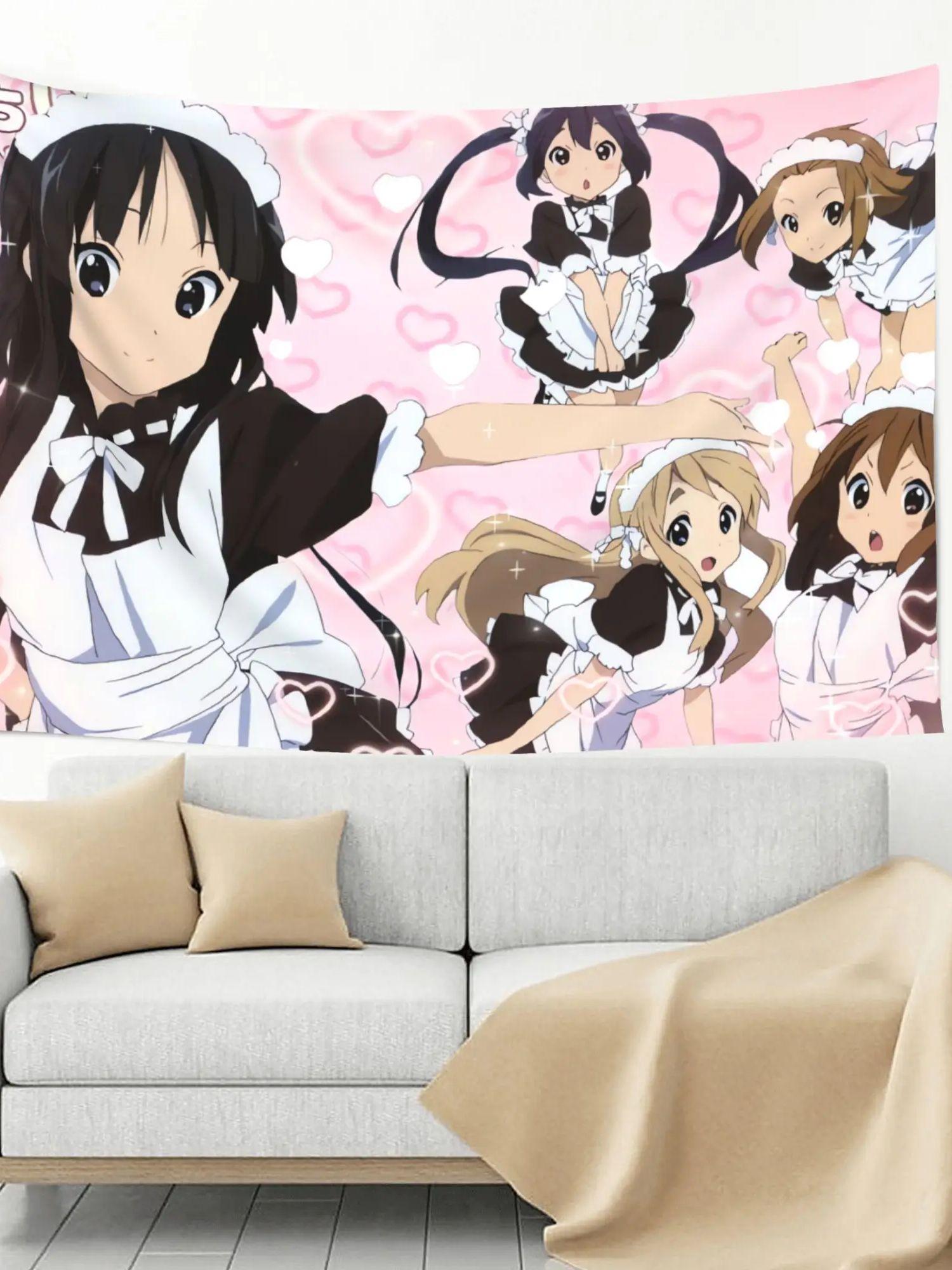 VIKAMA Классический японский аниме стиль горничной Декоративный гобелен Аниме тематика Сладкая сестра Украшение комнаты Домашнее украшение 74x94cm(29x37in)