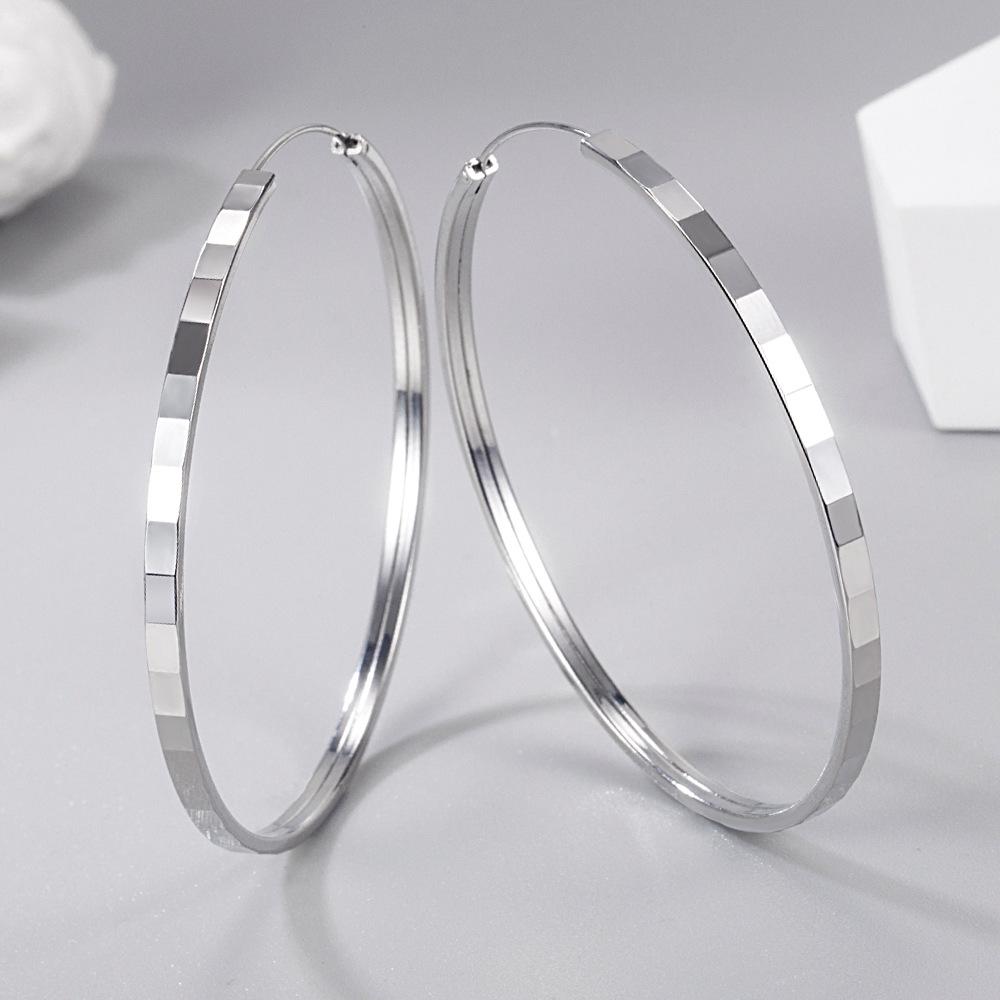 Personalized European & American Trend Elegant Hollow Square & Round Big Hoop Earrings for Women.