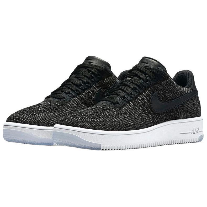 Nike Air Force 1 Flyknit Black Women Sneakers White 820256-001