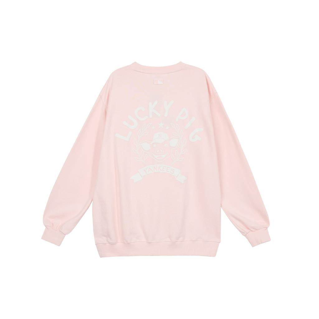 MLB Sweatshirts Unisex Pink Crew Neck Moderate Regular 31MTC6941-50P