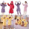 Children's Flannel Bathrobe For Autumn And Winter Soft And Warm Sleepwear For Boys And Girls