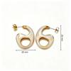European & American Design Light Luxury Irregular Enamel Dangle Earrings - Stainless Steel High-End Personality Earring