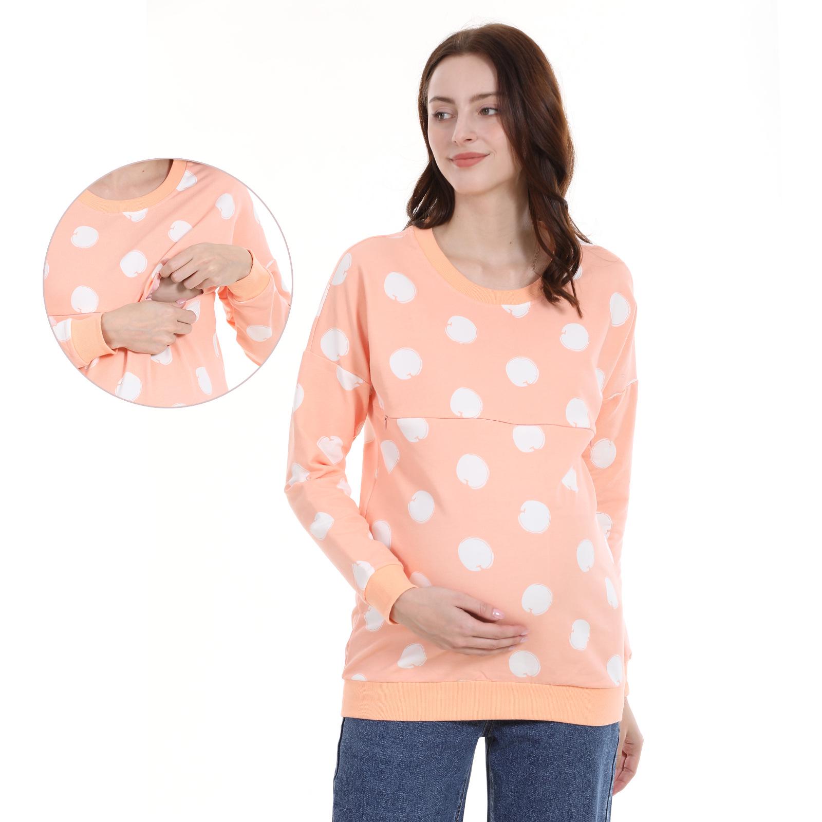 

Thick Cotton Winter Maternity Nursing Sweatshirt: Hot Mom Style, Plus Size, Fashionable & Loose Fit XXL