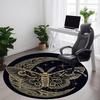 1pc Moth Crescent Moon Carpet, Round Non Slip Durable Large Size Office Carpet, Suitable for Office