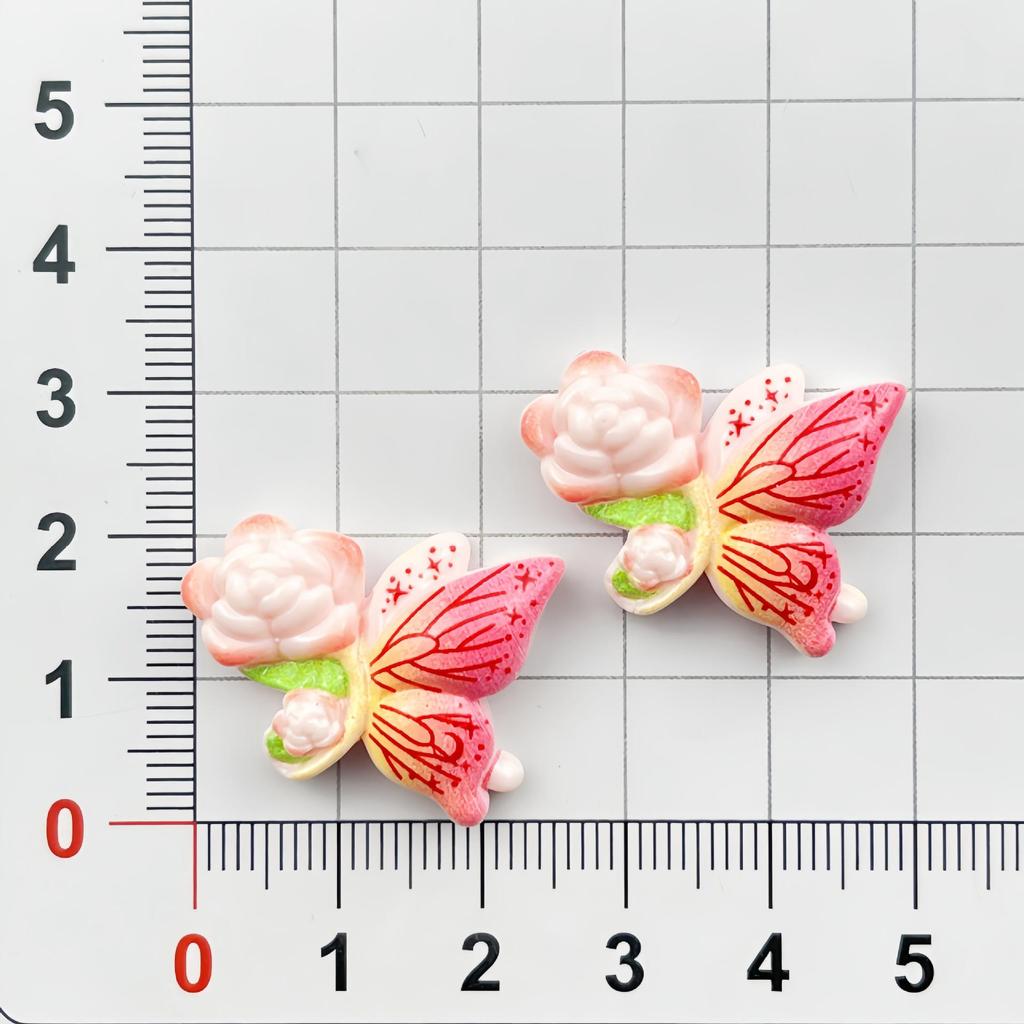 Cartoon Flowers & Butterflies Resin DIY Phone Case & Shoe Charms Hair Accessories Decorations