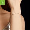 Cross-Border S925 Sterling Silver Platinum-Plated Starlight Bracelet Basic Bracelet Wind Female Light Luxury Niche
