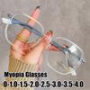 Men Women TR Frame Myopia Glasses New Trend Optical Lenses with Prescription Unisex Stylish Oversized Near Sight Eyelasses
