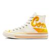 Converse 70. roky Chuck 70 Klasické Trendové Vysoké Plátené Topánky Unisex Tenisky Biela Oranžová A04909C