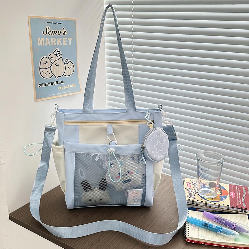 Children's Schoolbags First Grade Girl with High Looking Two Piece Backpack