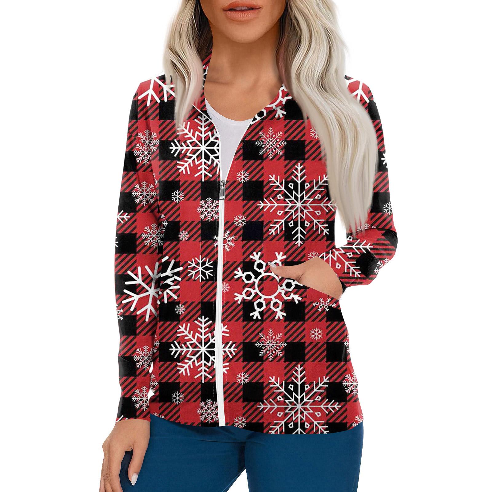 

Women Long Sleeve Pattern Pocket Working Stand-up Collar Single-breasted Protective Overalls Cardigan Jacket Top XL арбуз красный