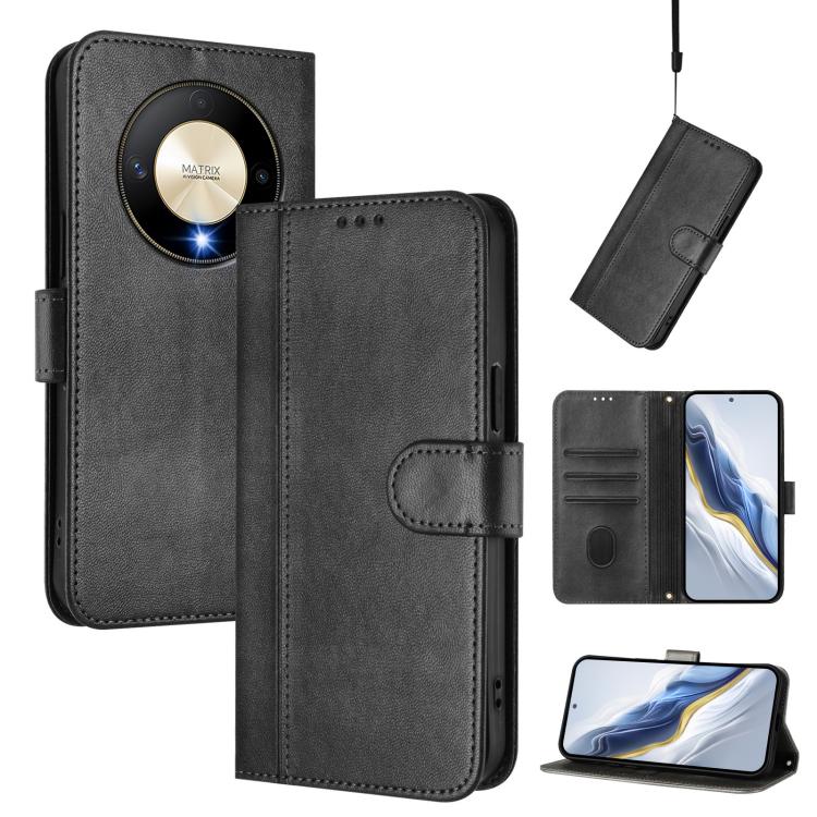 Linien-Spleißschnalle Retro Leder Handyhülle