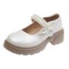 Fashion Hot Selling 2025 Thick Bottom Mary Jane Shoes Women Autumn New Pumps Fashion Pearl Retro Thick High Heel Loafers Women's Shoes