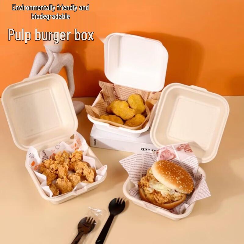 Eco-Friendly Pulp Takeaway Box with Lid