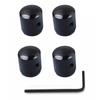 Pack of 4 Round Shape Metal Guitar Knobs Metal Guitar Accessories Perfect for Electric Guitar and Bass Volume Control