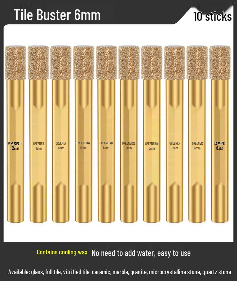 Green Forest 6mm Magnetic Hole Saw for Glass, Marble, & Vitrified Tile.