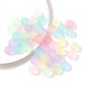 100-Piece Pack: Frosted Acrylic Macaron-Colored Round Beads with Hole for DIY Jewelry Making