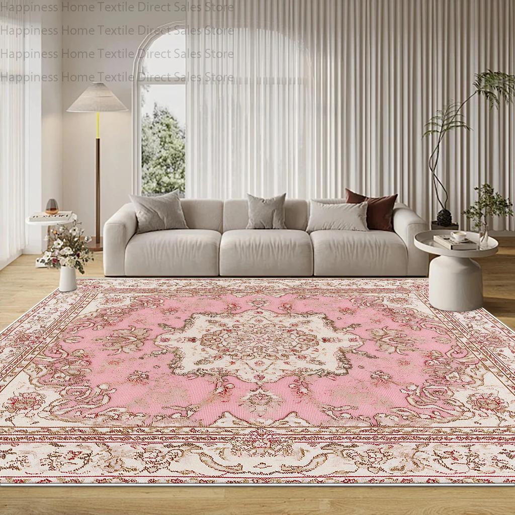 European Classical Style Living Room Luxury Carpet High-end Antiskid Washable Bedroom Decoration Mat Soft Fluffy Study Home Rug