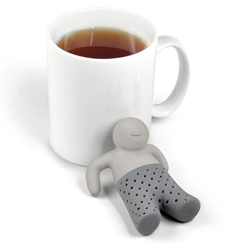 Creative Tea Strainer Food Grade Silica Gel Tea Filter Mr.Tea Villain Shaped Silicone Tea Maker Tea Bag Tea Set Brew Tea Te Mate