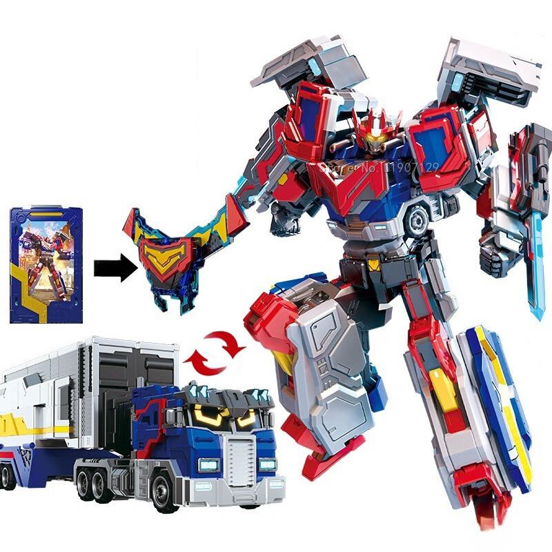 

Новий Металевий Cardbot GIGANT REX Трансформер Робот в Машину Бойові Фігурки ВАЖКИЙ ЗАЛІЗНИЙ з Карткою Трансформація Модель Машинки Іграшки Подарунок
