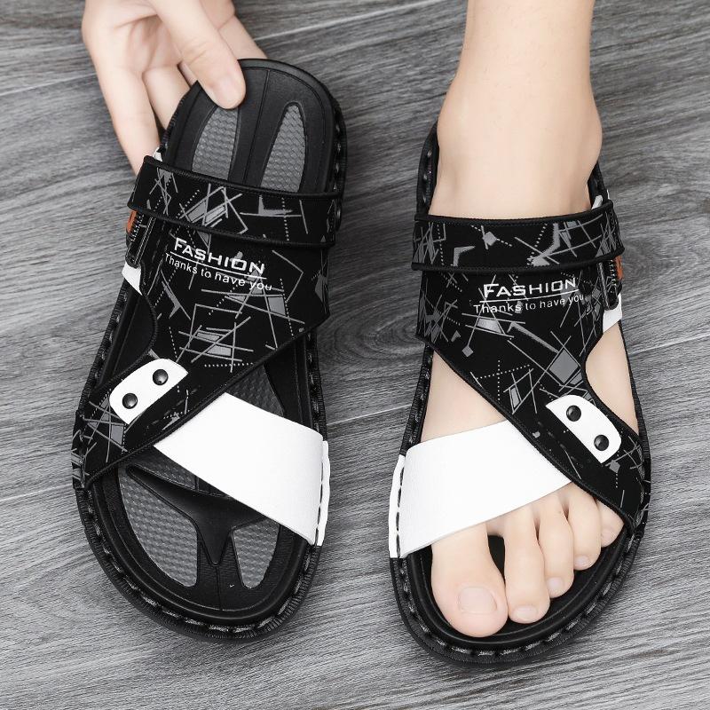2023 Léto Nové Pánské oblečení Protiskluzové a odolné pantofle Duální použití Dva v jednom pro outdoorové sporty Pláž Měkká podrážka Cool Slide