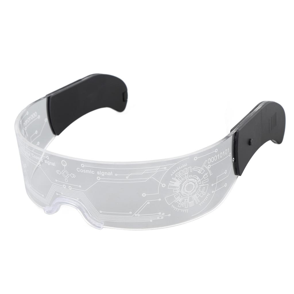 LED Visor Brille 7 Farben 4 Modi Leuchtende Cyberpunk Futuristische Brille für Party Cosplay Musik
