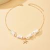 Ins Crushed Shell Necklace, Trendy Vacation Starfish Clavicle Chain for Women