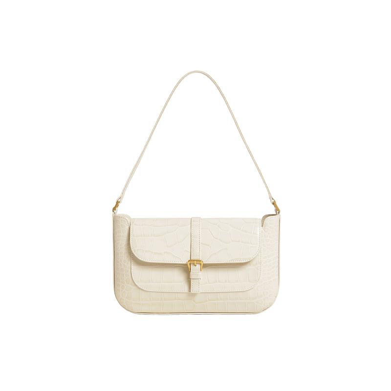 Women Shoulder Bag with Handle Color Green and White Fashion New