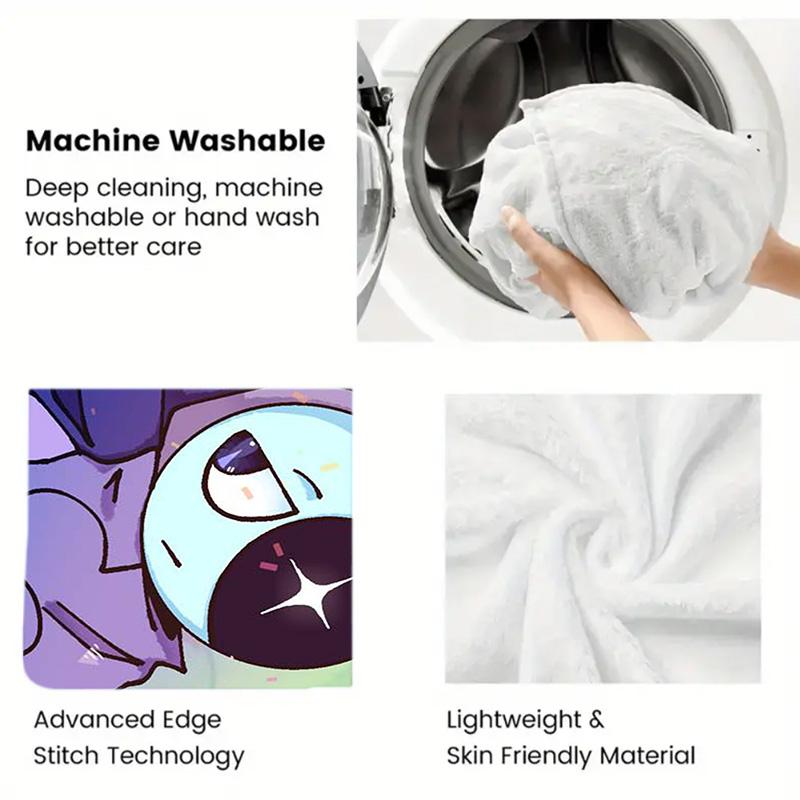 Dandy's World Cartoon Game 2D Flat Pattern Flannel Blanket High Quality All Seasons Warmth and Comfort Perfect for Christmas Gifts.