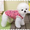 Fashion Puppy Vest Thickened Cute Teddy Bear Coat Floral Prints Winter Warm Pet Dog Clothes Winter Gift