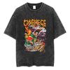 One Piece Gear 5 Luffy & Straw Hat Crew Wano Arc Vintage Washed Oversized T-Shirt | Unisex Streetwear Anime Tee