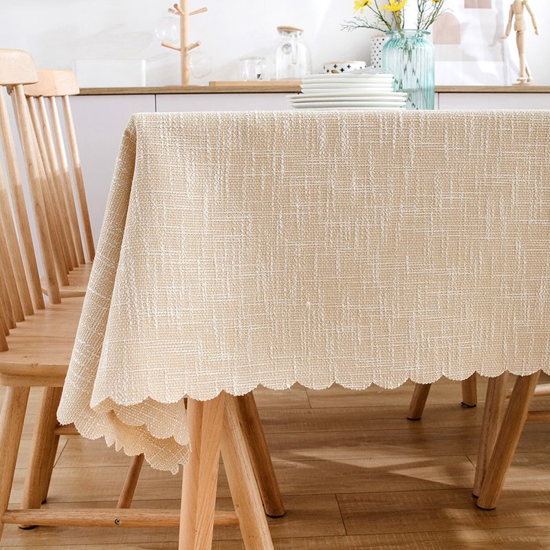 

Style Minimalist Pure Color Cotton Linen Tablecloth Japanese Style Garden Conference Table Fabric Tea Table Desk Tablecloth Chinese Style For Home Hesp-beige (trim) 60*60cm