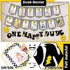 One Happy Dude Birthday Decorations, One Happy Dude 1st Birthday Party Decoration, Backdrop Balloons Garland Monthly Photo Highchair Banner Balloon