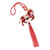 Multi Functional Chinese Inspired Horse Tassels Keyring for Car Interior Decoration Alloy Easy Mount Gift Giving