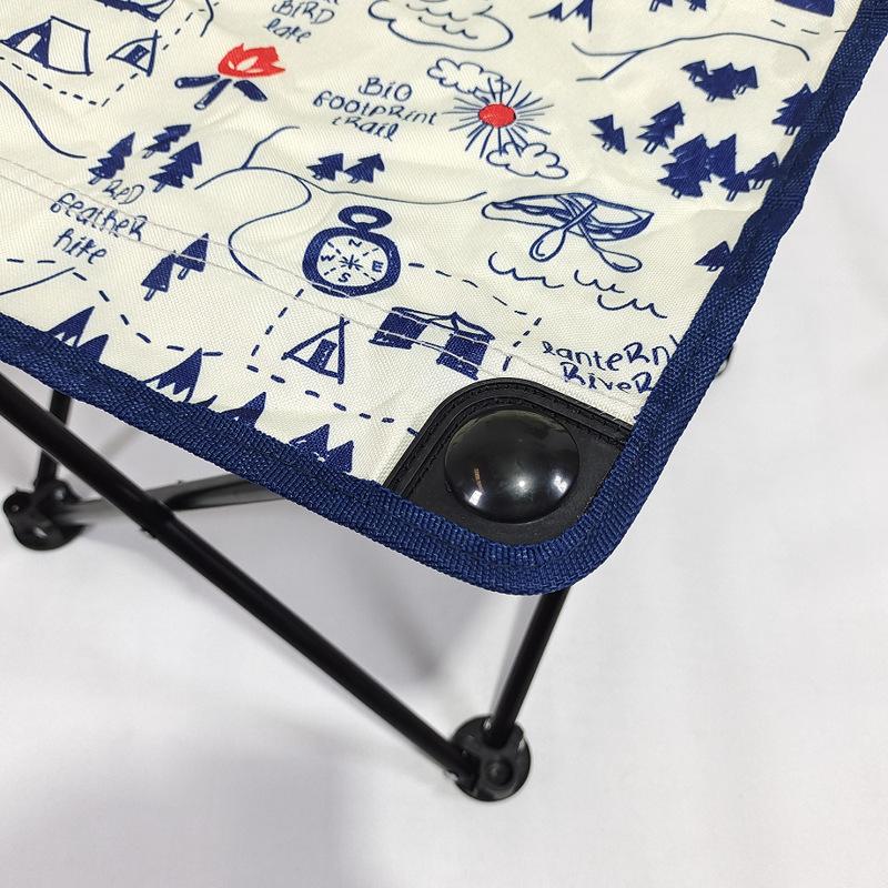 Modrá a bílá keramika Skládací židle Křeslo Jednodílná židle Plážová židle Rybářská židle Volný čas Kempování Přenosné
