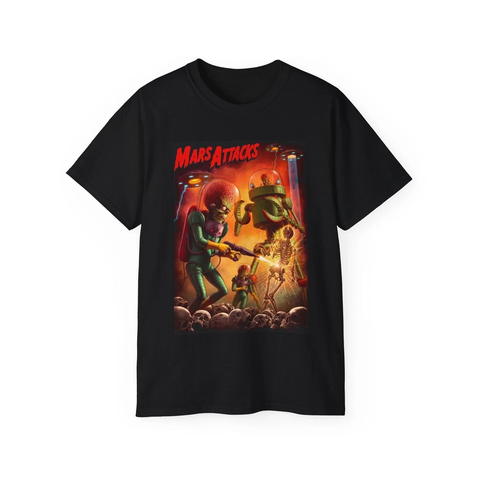 Men s and Women s T-shirts Mars attacks aliens vintage 90s space Unisex Ultra Cotton Tee S